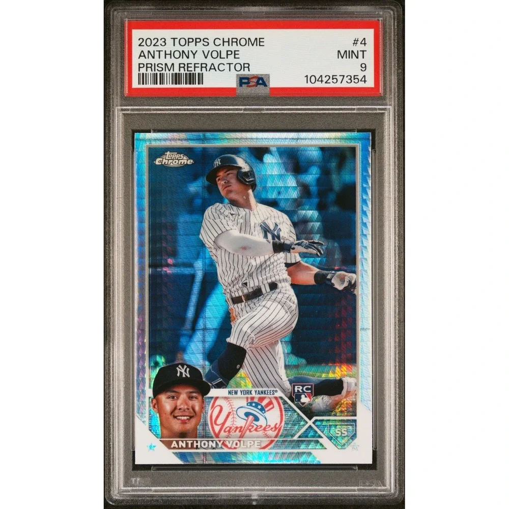 2023 Topps Chrome - Anthony Volpe #4 Prism Refractor (RC) PSA 9 MT